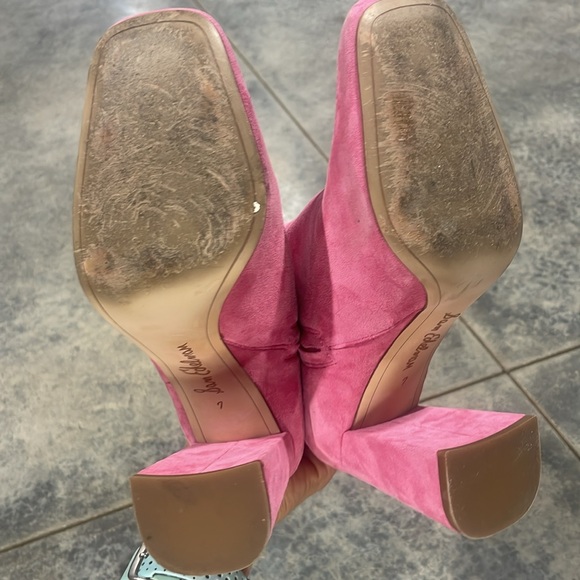 Sam Edelman- SZ 7 Pink Suede Codie Ankle Boots - Picture 10 of 11